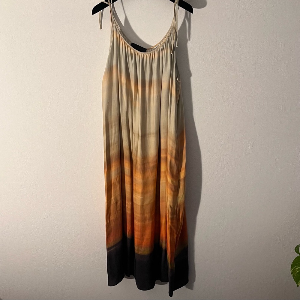 No. 6 Gradient Orange and Black Maxi Dress